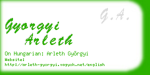 gyorgyi arleth business card
